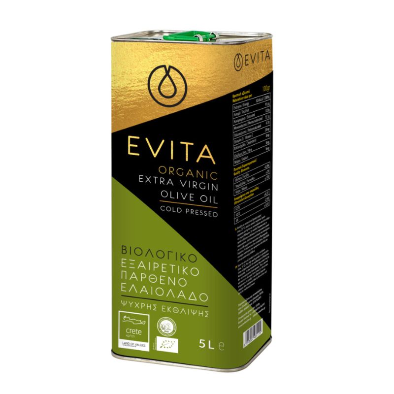 BIO Extra Virgin Olivenöl EVITA 5 liter DE-ÖKO-006