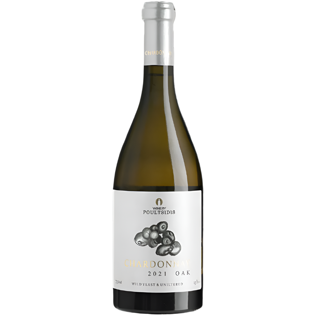 Charonnay Oak Aged BIO White Dry Wine Poultsidis
